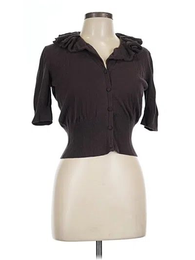 Pre-owned Worthington 3/4 Sleeve Button Down Shirt In Brown