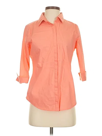 Pre-owned Worthington 3/4 Sleeve Button Down Shirt In Orange