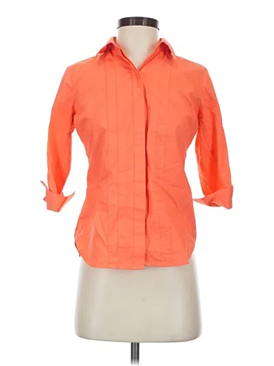 Pre-owned Worthington 3/4 Sleeve Button Down Shirt In Orange