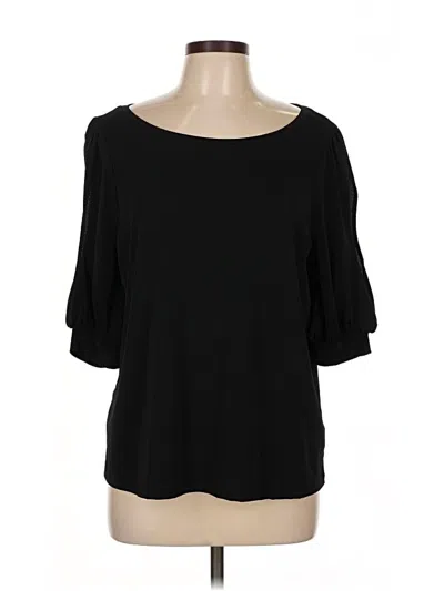 Pre-owned Worthington 3/4 Sleeve Top Black Boatneck Tops