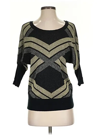 Pre-owned Worthington 3/4 Sleeve Top Black Boatneck Tops