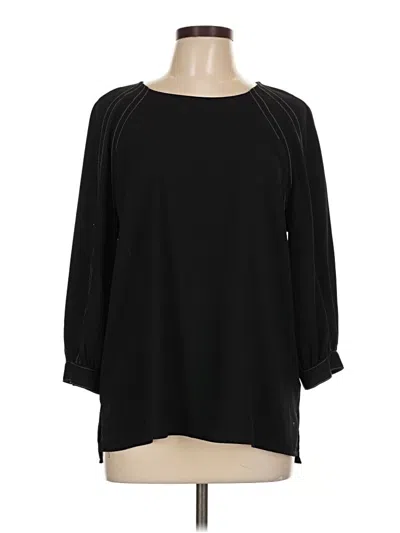 Pre-owned Worthington 3/4 Sleeve Top Black Boatneck Tops
