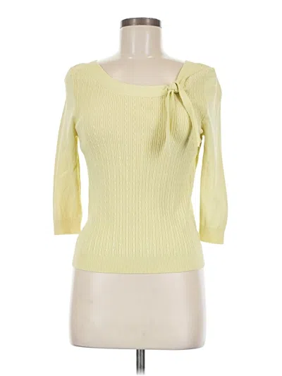 Pre-owned Worthington 3/4 Sleeve Top Yellow Boatneck Tops