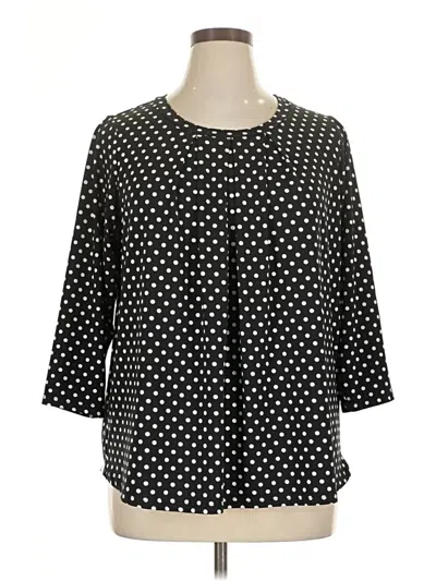 Pre-owned Worthington 3/4 Sleeve T-shirt In Black