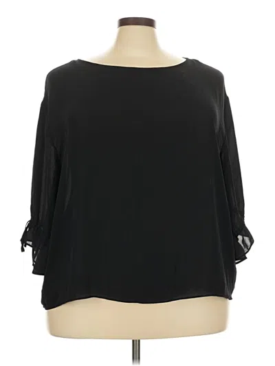 Pre-owned Worthington 3/4 Sleeve T-shirt In Black