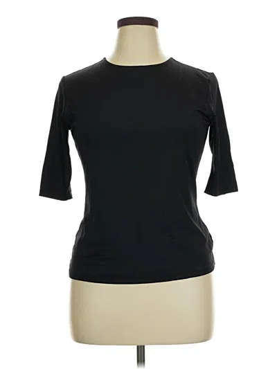 Pre-owned Worthington 3/4 Sleeve T-shirt In Black