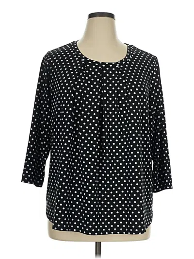 Pre-owned Worthington 3/4 Sleeve T-shirt In Black