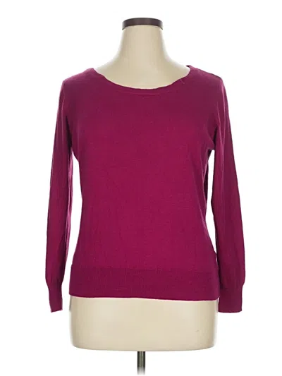 Pre-owned Worthington 3/4 Sleeve T-shirt In Burgundy