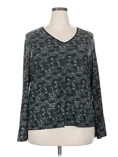Pre-owned Worthington 3/4 Sleeve T-shirt In Gray