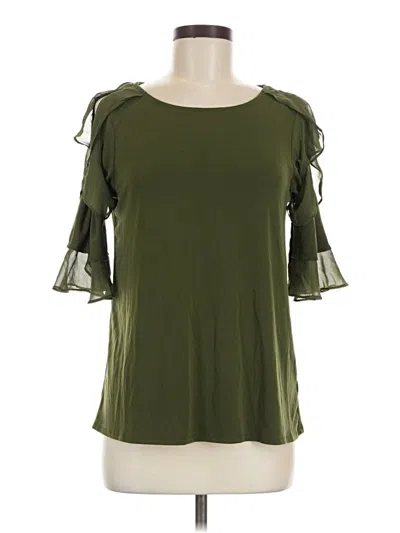 Pre-owned Worthington 3/4 Sleeve T-shirt In Green