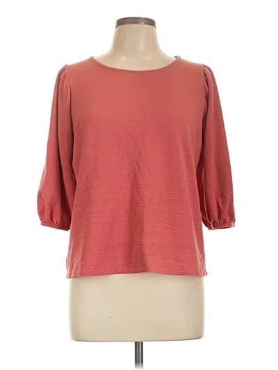 Pre-owned Worthington 3/4 Sleeve T-shirt In Red