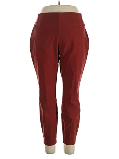 Pre-owned Worthington Active Pants In Burgundy