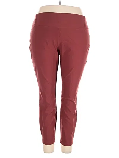Pre-owned Worthington Active Pants In Burgundy
