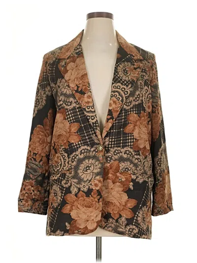 Pre-owned Worthington Blazer Jacket In Brown