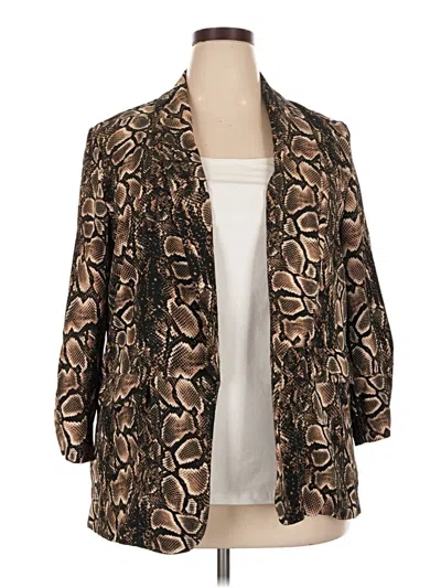 Worthington Blazer Jacket In Brown