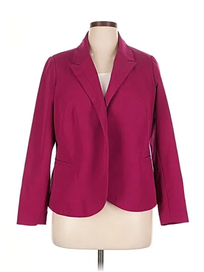 Pre-owned Worthington Blazer Jacket In Burgundy