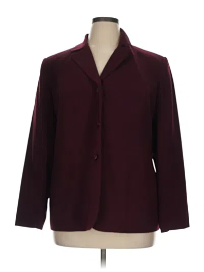 Pre-owned Worthington Blazer Jacket In Burgundy