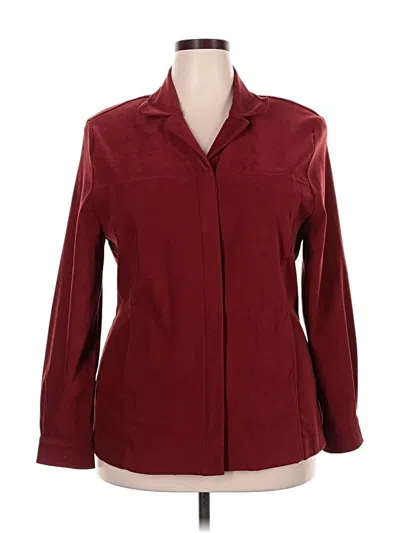 Pre-owned Worthington Blazer Jacket In Burgundy