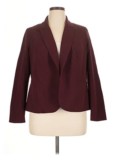Pre-owned Worthington Blazer Jacket In Burgundy