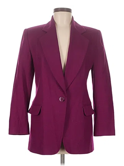 Pre-owned Worthington Blazer Jacket In Burgundy