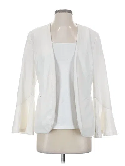 Pre-owned Worthington Blazer Jacket In Ivory