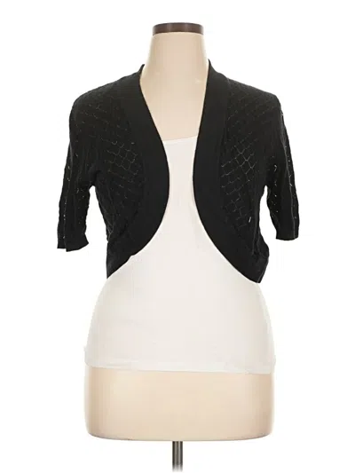 Pre-owned Worthington Cardigan Sweater In Black