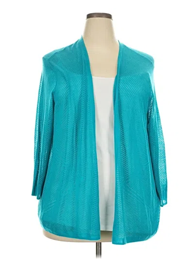 Pre-owned Worthington Cardigan Sweater In Blue