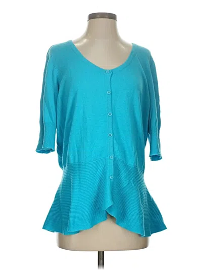 Pre-owned Worthington Cardigan Sweater In Blue