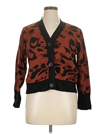 Pre-owned Worthington Cardigan Sweater In Brown