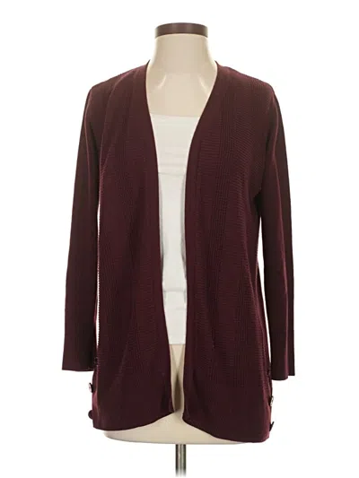 Pre-owned Worthington Cardigan Sweater In Burgundy