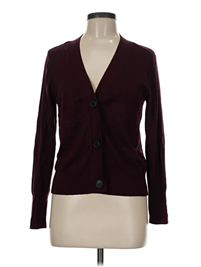 Pre-owned Worthington Cardigan Sweater In Burgundy