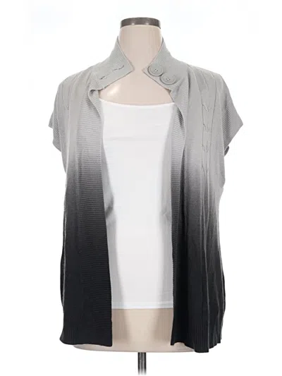 Pre-owned Worthington Cardigan Sweater In Gray