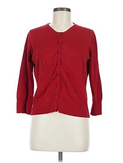 Pre-owned Worthington Cardigan Sweater In Red
