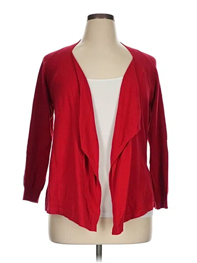 Pre-owned Worthington Cardigan Sweater In Red