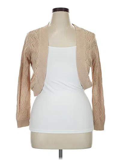 Pre-owned Worthington Cardigan Sweater In Tan
