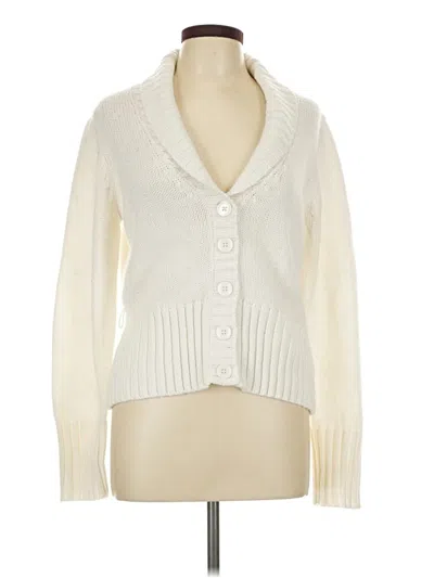 Pre-owned Worthington Cardigan Sweater In White