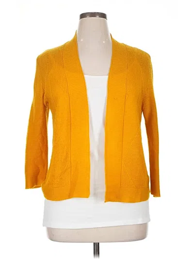 Pre-owned Worthington Cardigan Sweater In Yellow