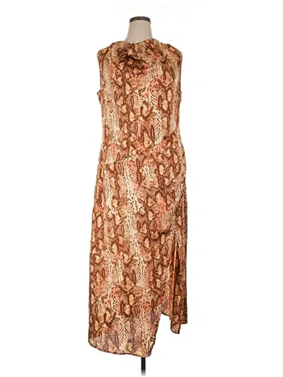 Pre-owned Worthington Casual Dress In Brown