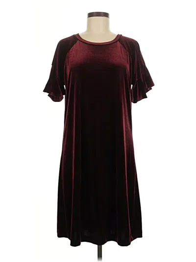 Pre-owned Worthington Casual Dress In Burgundy