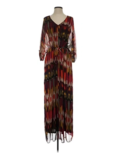 Pre-owned Worthington Casual Dress In Burgundy
