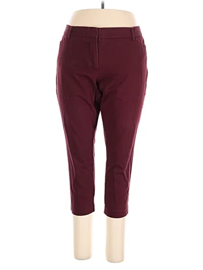 Pre-owned Worthington Casual Pants In Burgundy