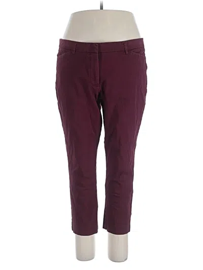Pre-owned Worthington Casual Pants In Burgundy