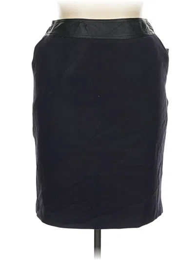 Pre-owned Worthington Faux Leather Skirt In Black