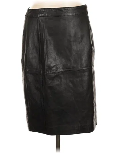 Pre-owned Worthington Faux Leather Skirt In Black