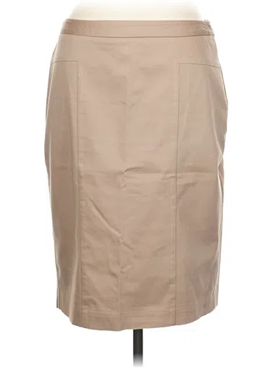 Pre-owned Worthington Faux Leather Skirt In Brown