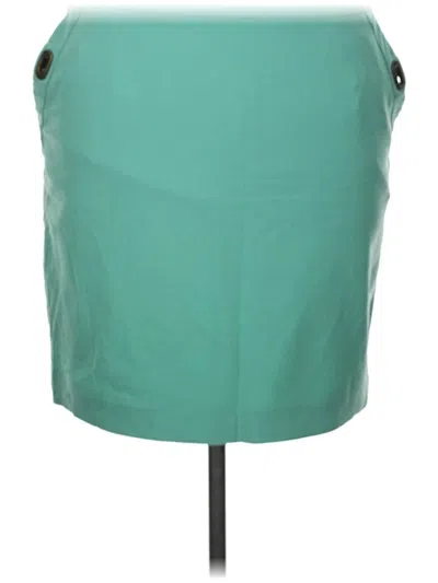 Pre-owned Worthington Faux Leather Skirt In Teal
