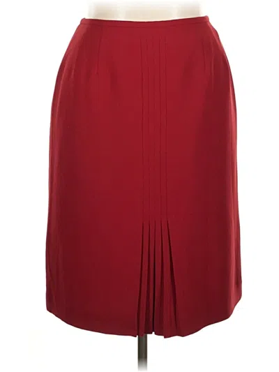 Pre-owned Worthington Formal Skirt In Burgundy