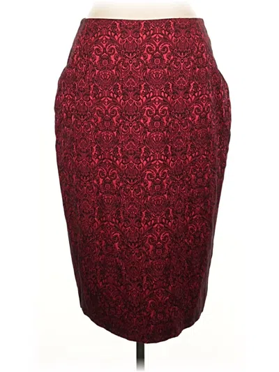 Pre-owned Worthington Formal Skirt In Burgundy