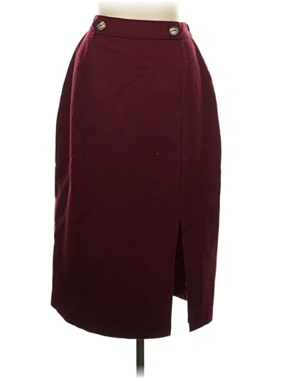 Pre-owned Worthington Formal Skirt In Burgundy