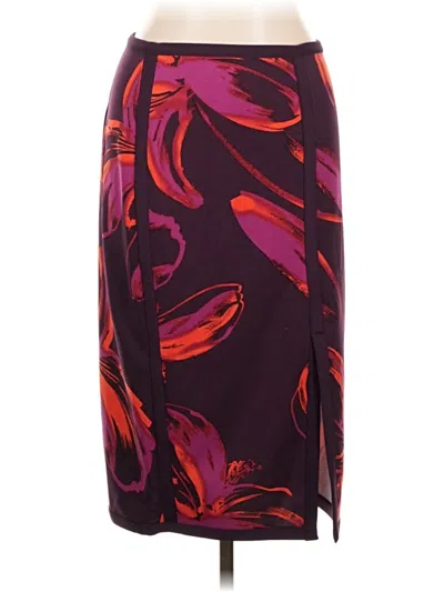 Pre-owned Worthington Formal Skirt In Burgundy